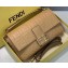 Fendi All-Over FF Motif Leather Large Baguette Bag Beige 2019