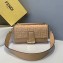 Fendi All-Over FF Motif Leather Large Baguette Bag Beige 2019