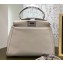 Fendi Leather Peekaboo Iconic Mini Bag Off White