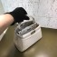 Fendi Leather Peekaboo Iconic Mini Bag Off White
