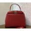 Fendi Leather Peekaboo Iconic Mini Bag Red