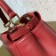 Fendi Leather Peekaboo Iconic Mini Bag Red