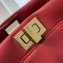 Fendi Leather Peekaboo Iconic Mini Bag Red