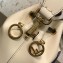 Fendi Stamp Mon Tresor Mini Bucket Bag White/Blue