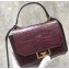 Givenchy Mini Eden Bag in Crocodile-effect Leather Burgundy 2019