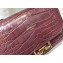 Givenchy Mini Eden Bag in Crocodile-effect Leather Burgundy 2019