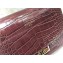 Givenchy Small Eden Messenger Bag in Crocodile-effect Leather Burgundy 2019