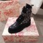 Dior J'adior Lace-up Ankle Boots Black/Oblique with Belt 2019