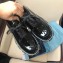 Prada Heel 6cm Patent Leather Derby Lace-ups Shoes Black 2019