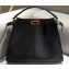 Fendi Leather Peekaboo X-Lite Large Bag Black