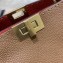 Fendi Romano Leather Peekaboo Iconic Mini Bag Brown