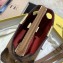 Fendi Romano Leather Peekaboo Iconic Mini Bag Brown