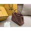 Fendi Leather Peekaboo Iconic Mini Bag Nude Pink