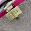 Fendi Romano Leather Peekaboo Iconic Mini Bag Gray