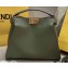 Fendi Leather Peekaboo Iconic Essentially Medium Bag Green