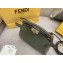 Fendi Leather Peekaboo Iconic Essentially Medium Bag Green