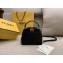 Fendi Star Studs Leather Peekaboo Iconic XS Mini Bag Black