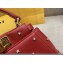Fendi Star Studs Leather Peekaboo Iconic XS Mini Bag Red