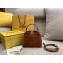 Fendi Suede Peekaboo Iconic XS Mini Bag Brown