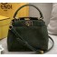 Fendi Suede Peekaboo Iconic XS Mini Bag Green