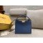 Fendi Leather Peekaboo X-Lite Medium Bag Blue