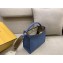 Fendi Leather Peekaboo X-Lite Medium Bag Blue