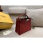 Fendi Leather Peekaboo X-Lite Medium Bag Red/FF Logo