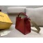 Fendi Leather Peekaboo X-Lite Medium Bag Red/FF Logo
