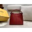Fendi Leather Peekaboo X-Lite Medium Bag Red/FF Logo