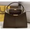 Fendi Leather Peekaboo X-Lite Large Bag Etoupe/FF Logo