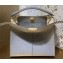 Fendi Roman Leather Peekaboo X-Lite Medium Bag Light Gray