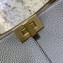 Fendi Roman Leather Peekaboo X-Lite Medium Bag Light Gray