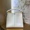 Fendi Leather Peekaboo X-Lite Medium Bag White