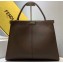 Fendi Leather Peekaboo X-Lite Large Bag Coffee