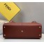 Fendi Leather Peekaboo X-Lite Large Bag Red