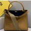 Fendi Leather Peekaboo X-Lite Medium Bag Khaki