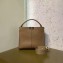 Fendi Leather Peekaboo X-Lite Medium Bag Brown