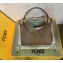 Fendi Leather Peekaboo X-Lite Medium Bag Brown