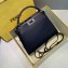 Fendi Leather Peekaboo Iconic Essentially Medium Bag Black/Silver