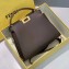 Fendi Leather Peekaboo Iconic Essentially Medium Bag Taupe
