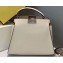 Fendi Leather Peekaboo Iconic Essentially Medium Bag Off White