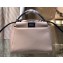 Fendi Leather Peekaboo Iconic Mini Bag Nude Pink/Blue