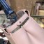 Fendi Leather Peekaboo Iconic Mini Bag Nude Pink/Blue
