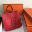 Hermes Halzan Togo Calfskin Leather Bag Red