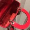 Lady Dior Small Bag in Cannage Patent Red