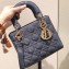 Lady Dior Small Bag in Cannage Patent Gray
