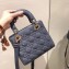 Lady Dior Small Bag in Cannage Patent Gray