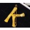Celine Alphabet K Brass Twig-Shaped Hair Accessory