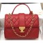 Chanel Calfskin Medium Top Handle Flap Bag AS0804 Red 2019