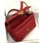 Chanel Calfskin Medium Top Handle Flap Bag AS0804 Red 2019